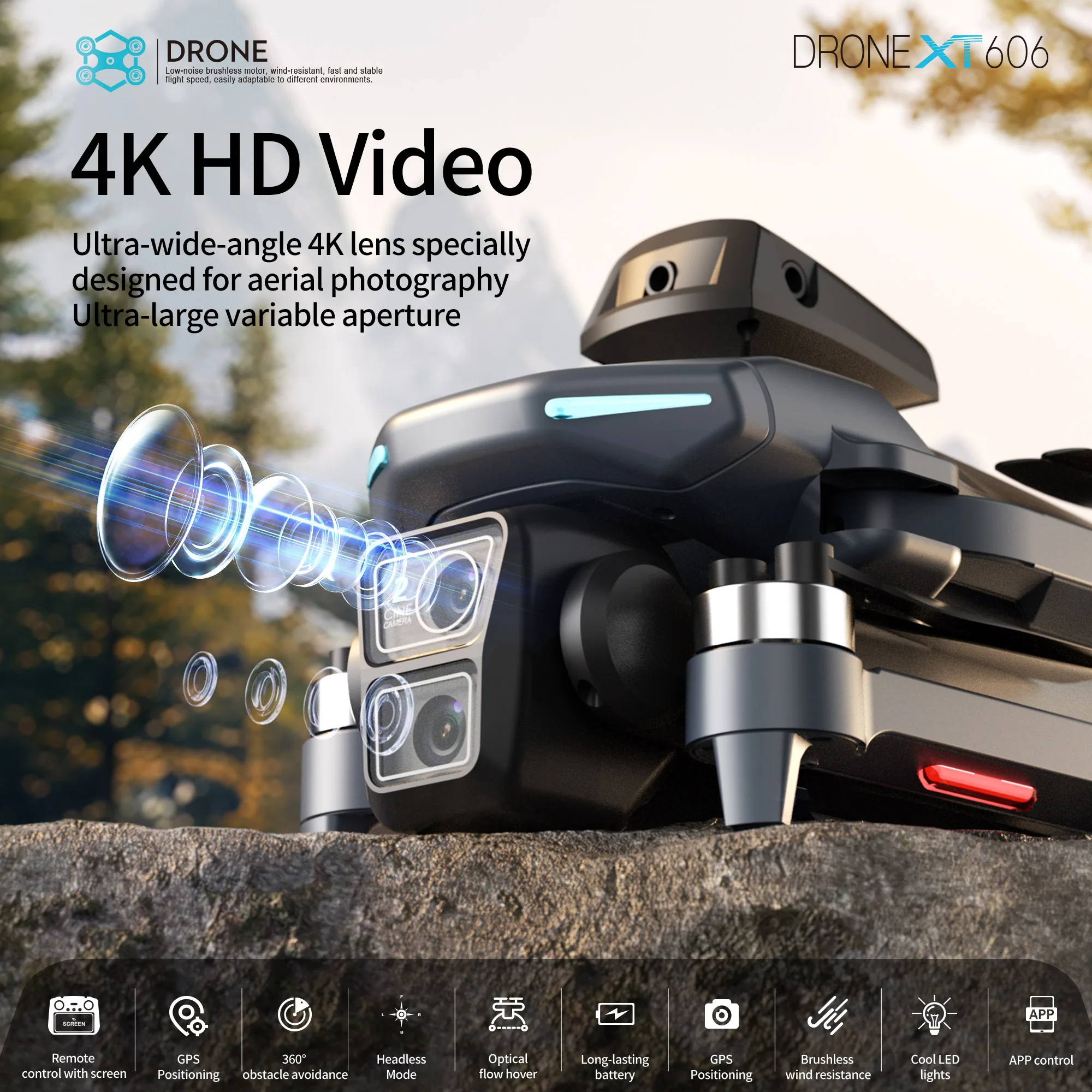طائرة لينوفو XT606 بدون طيار ا - مراجعة Drone Gps Mount وسعره