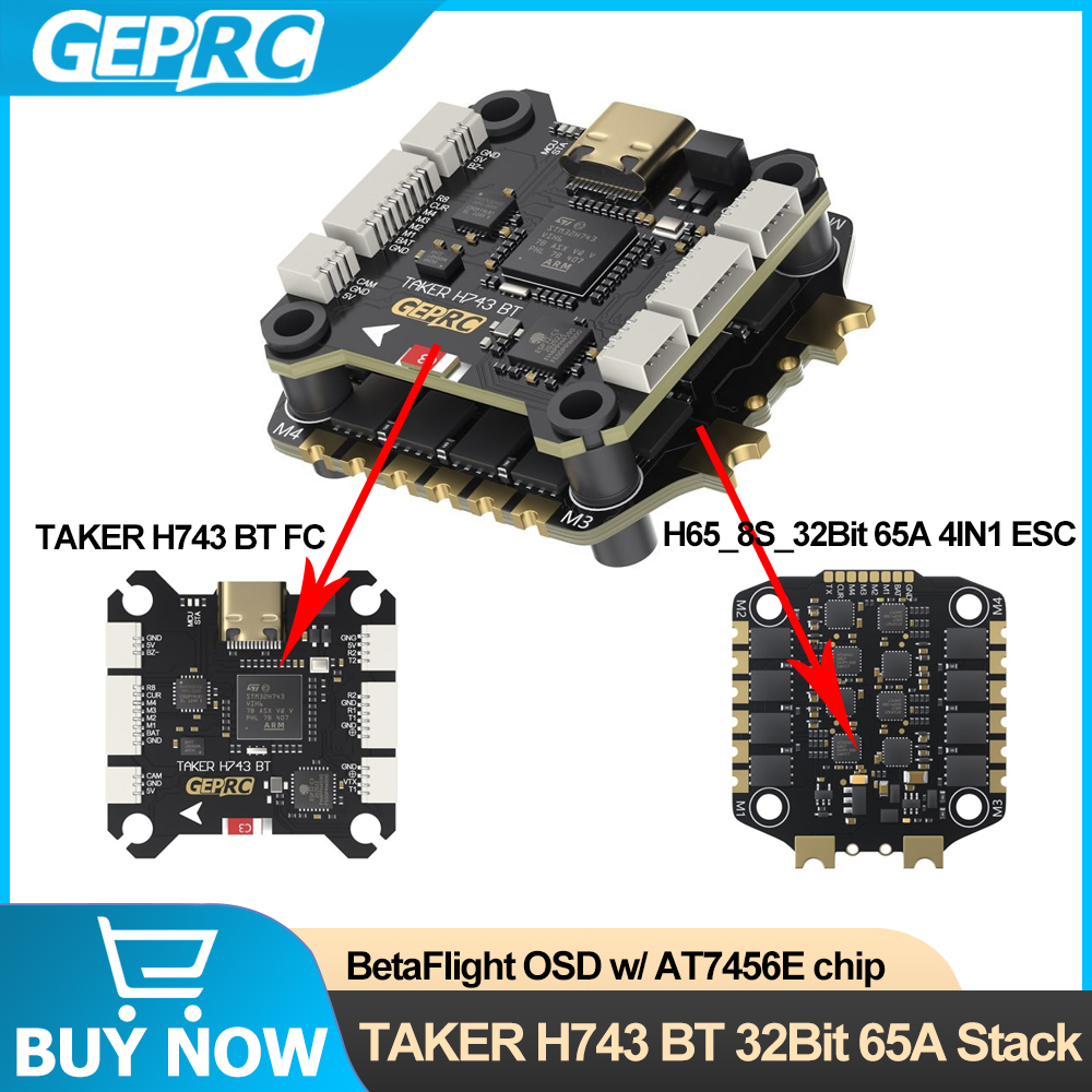 GEPRC TAKER H743 BT 32Bit 65A  - مراجعة Drone Esc وسعره