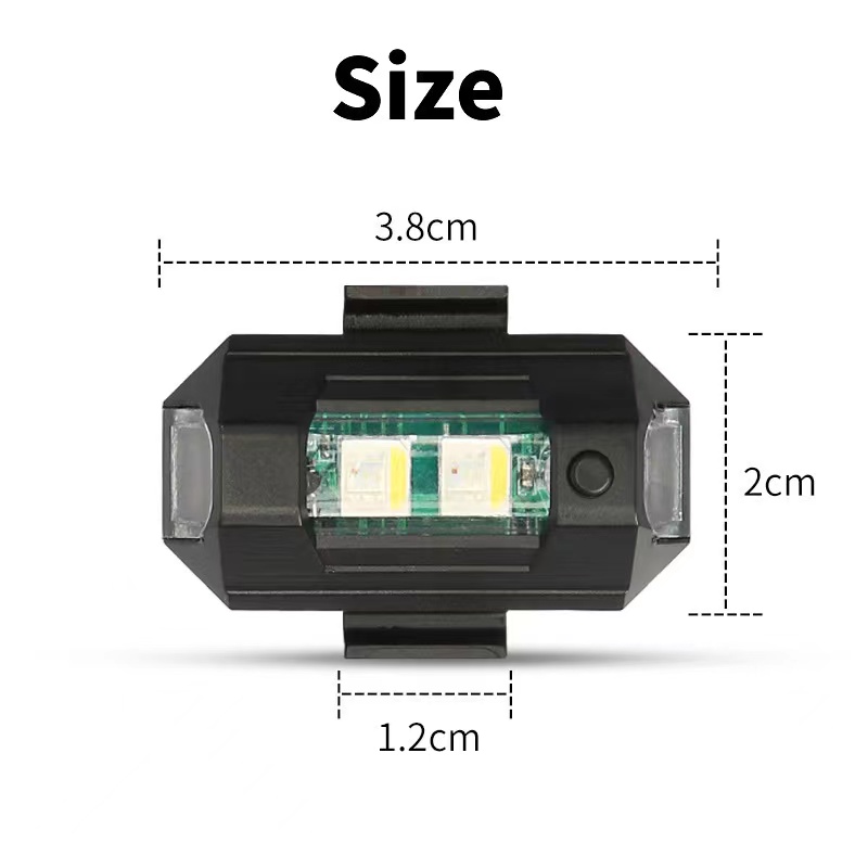 ضوء دراجة نارية، ضوء وامض للطا - مراجعة Drone Led Light وسعره