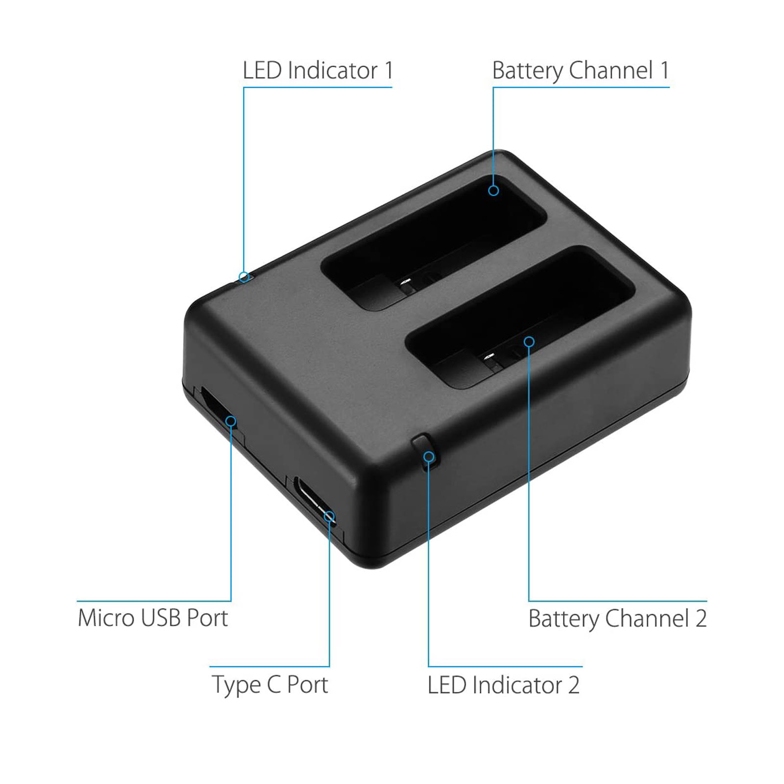 مناسبة لشاحن GOPRO Hero 5 AHDB - مراجعة Drone Camera وسعره