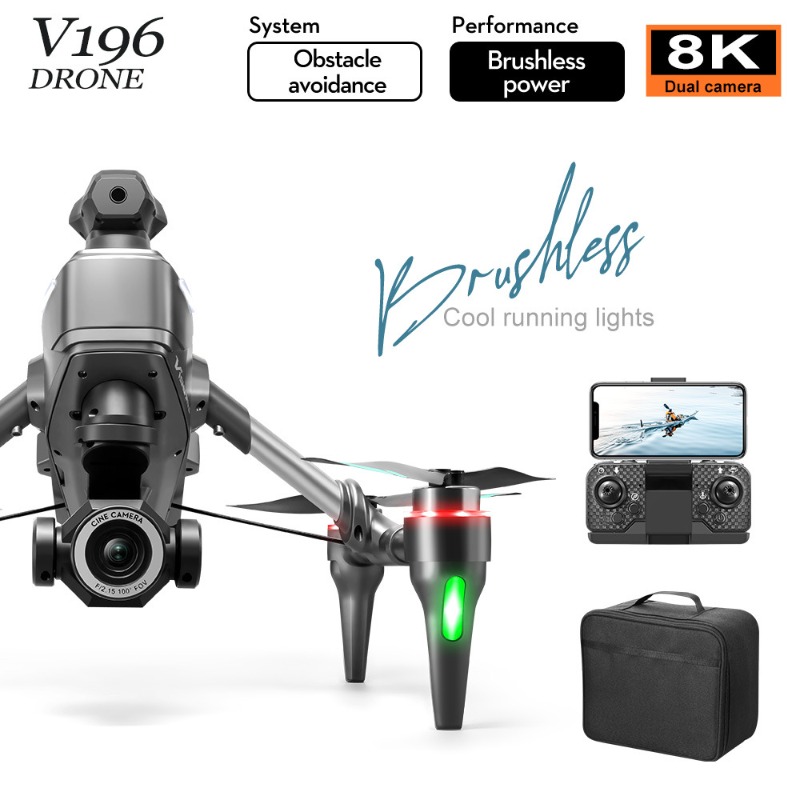 2025 V196 التلقائي تجنب العوائ - مراجعة Drone Gimbal وسعره